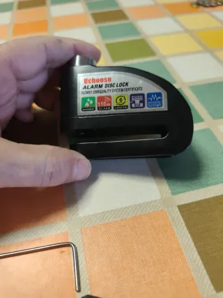 candado Bloqueo moto Freno Disco con Alarma Sonora