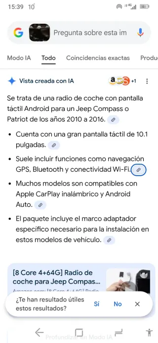 Pantalla Jeep Compass 2010-2017