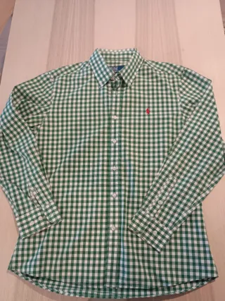 Camisa Polo Ralph Lauren cuadros verde Talla L
