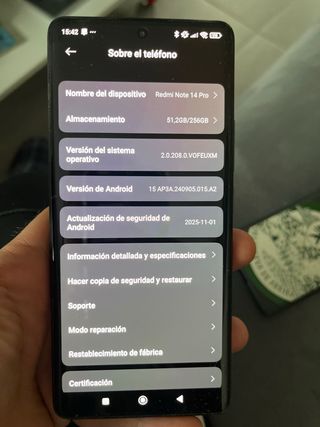 Xiaomi Redmi Note 14 Pro 1 mes uso