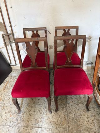 Silla tapizada terciopelo y extra relleno NUEVO