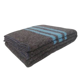 Lote 4 Mantas Lana Gris y azul