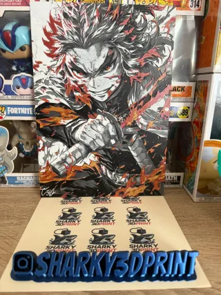 Lienzo Rengoku Impreso 3D