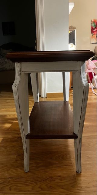 Mesa auxiliar rústica madera