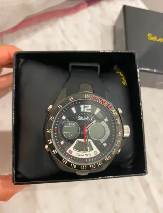 Reloj Select Negro y Plateado
