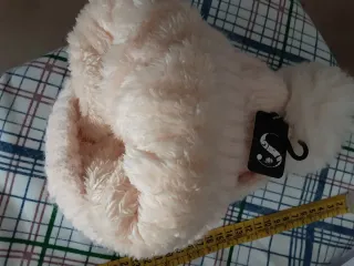 Gorro lana pompón bola pelito beige nuevo etiqueta