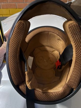 Casco Moto Infantil Azul Panda