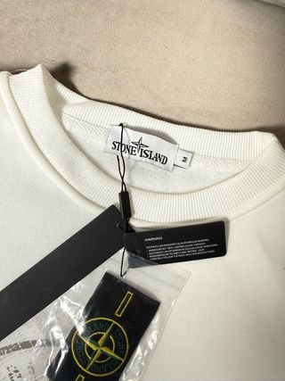 Sudadera Stone Island Blanca Talla M