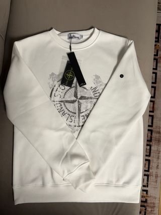 Sudadera Stone Island Blanca Talla M