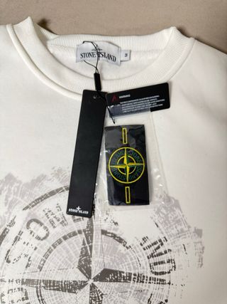 Sudadera Stone Island Blanca Talla M