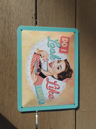 2 Placas Decorativas Vintage