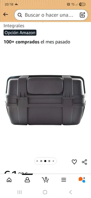 Top case Baúl Moto 47L Plástico 2 Cascos