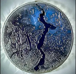 Moneda Plata 20 Francos Suizos Lago Maggiore