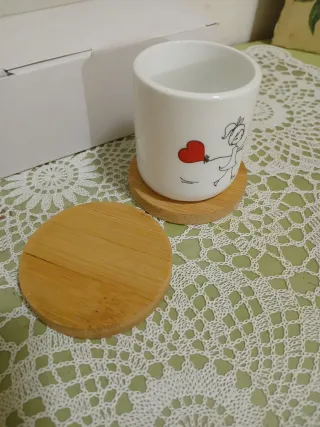 Set 4Tazzine caffè con disegno