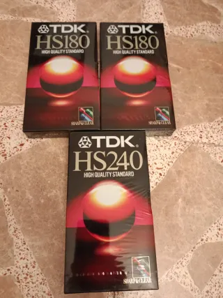 Cintas VHS TDK HS180 y HS240
