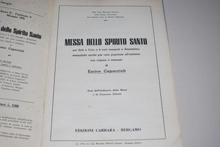4 Fascicoli Spartiti Musica Liturgica Vintage