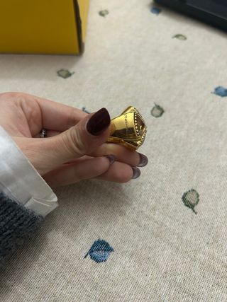 Anello vintage Rebecca oro e ambra