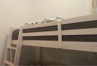 Cama alta GEDEON 90x190cm Pino Blanqueado