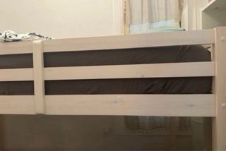 Cama alta GEDEON 90x190cm Pino Blanqueado