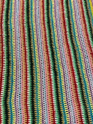 Manta ganchillo multicolor