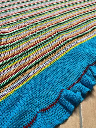 Manta ganchillo multicolor
