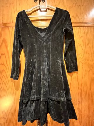 Vestido Terciopelo Negro Talla M