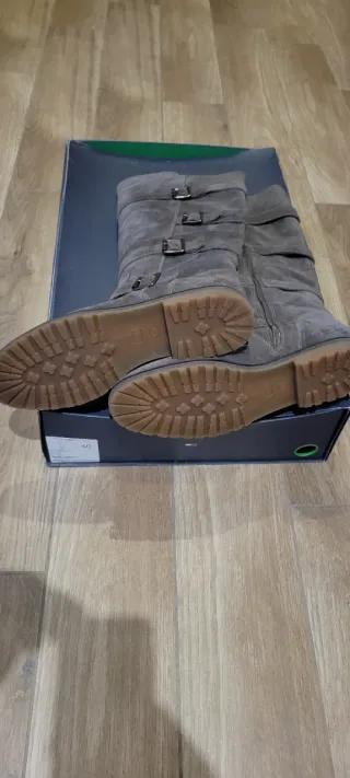 Stivali Tommy Hilfiger scamosciati grigi