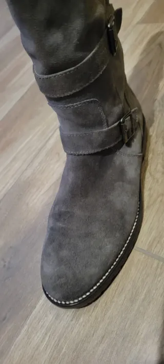 Stivali Tommy Hilfiger scamosciati grigi