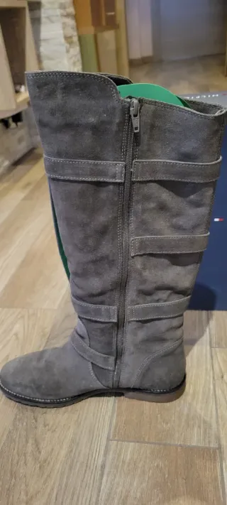 Stivali Tommy Hilfiger scamosciati grigi
