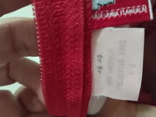 Traje de flamenca rojo volantes