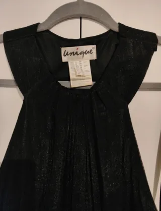 Vestido negro fiesta corto pedrería