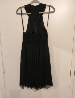 Vestido negro fiesta corto pedrería