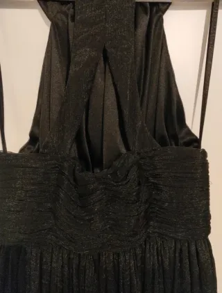 Vestido negro fiesta corto pedrería