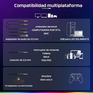 Fachixy FC100 Cascos Gaming para PS4, PS5, PC, Xbo