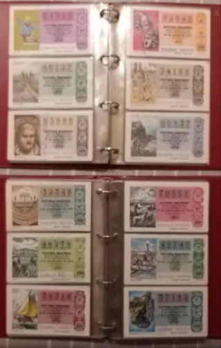 Lotería Nacional Décimos Antiguos