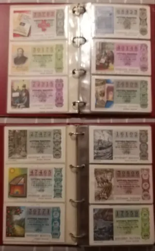 Lotería Nacional Décimos Antiguos