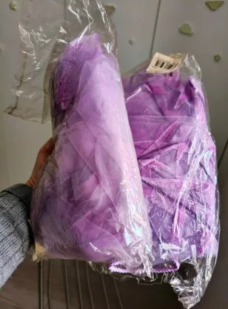 Cortinas moradas transparentes x 2