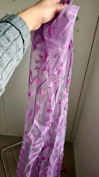 Cortinas moradas transparentes x 2