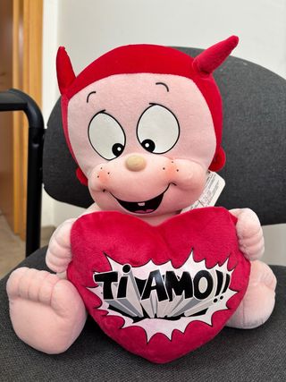 Peluche diavoletto con cuore Ti amo