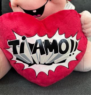 Peluche diavoletto con cuore Ti amo