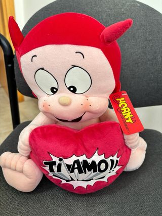Peluche diavoletto con cuore Ti amo
