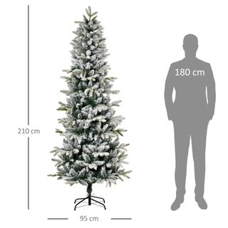Árbol de Navidad Nevado 210 cm Artificial