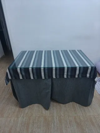 Sofá Cama Gris Tela - Casi Nuevo