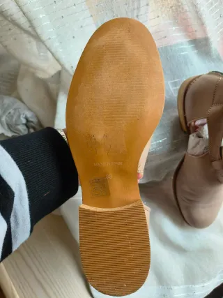 Botines piel beige T.38