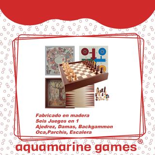 Aquamarine Games - 6 giochi classici: scacchi, dame, backgammon, parchís, morra e scala