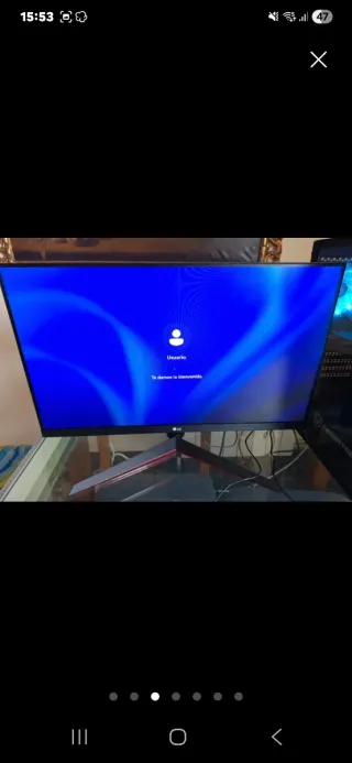 Monitor LG Negro y Azul