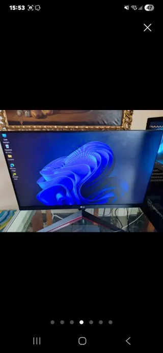 Monitor LG Negro y Azul