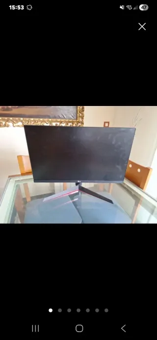 Monitor LG Negro y Azul