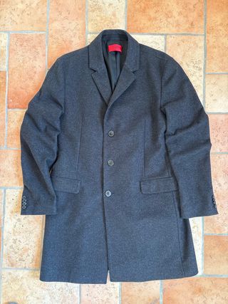 Cappotto lungo HUGO BOSS grigio in lana
