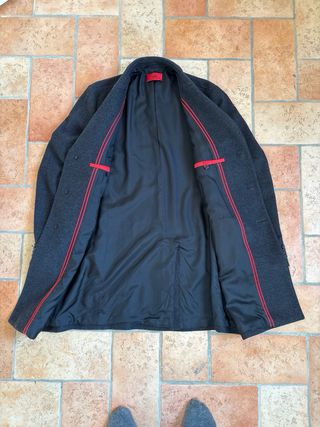 Cappotto lungo HUGO BOSS grigio in lana